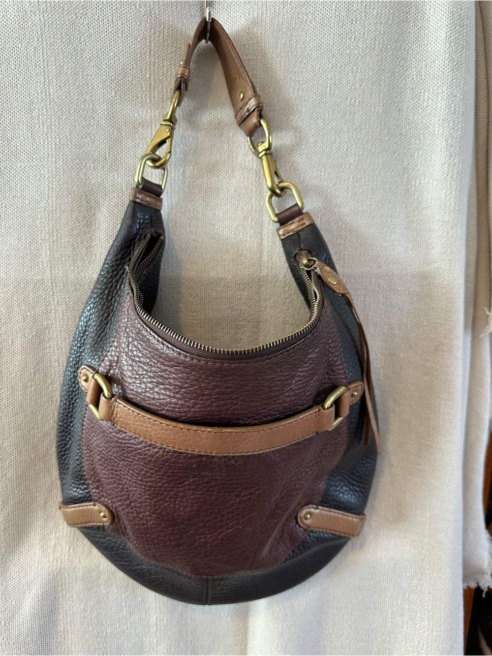 Cole Haan Pebbled Leather Shoulder Hobo Bag